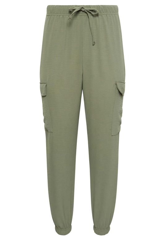 PixieGirl Khaki Green Utility Cuffed Cargo Trousers | PixieGirl 4