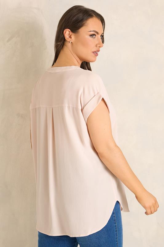 EVANS Plus Size Pink Zip Front Blouse | Evans 2