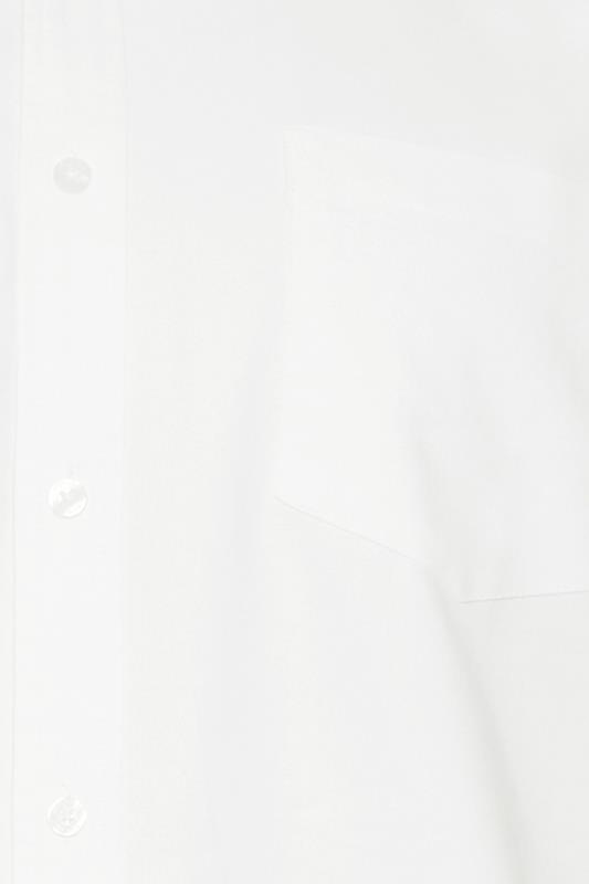 BadRhino Big & Tall Premium White Short Sleeve Oxford Cotton Shirt 1