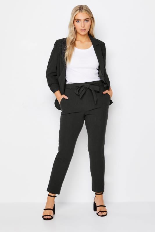 M&Co Black Ruched Sleeve Linen Blazer | M&Co 2