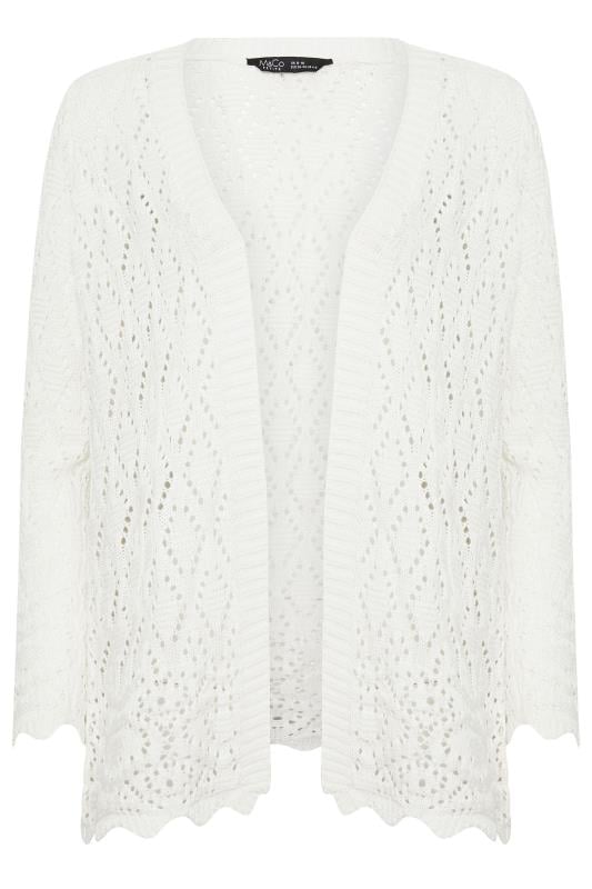 M&Co Petite Ivory White Crochet Cardigan | M&Co 5