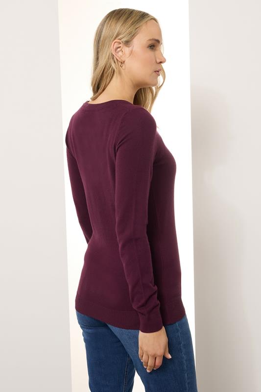 LTS Tall Cherry Red Knit V-Neck Jumper | Long Tall Sally 4