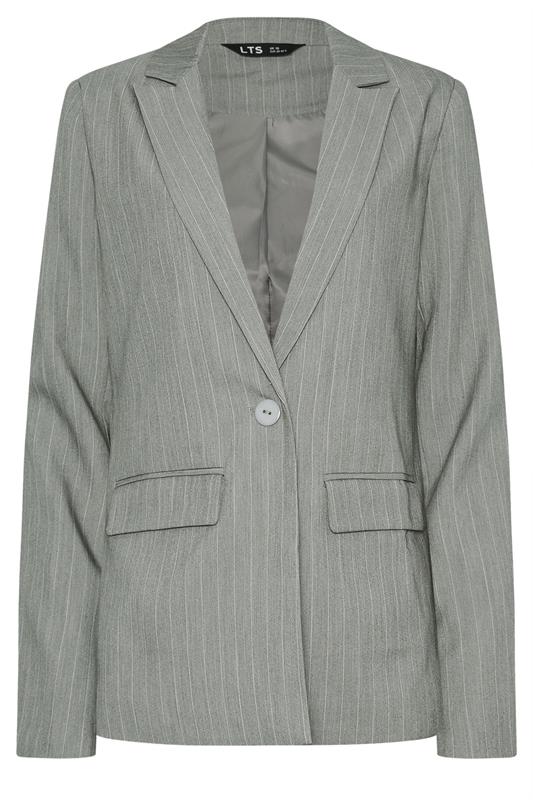LTS PREMIUM Tall Grey Stripe Formal Blazer | Long Tall Sally 7