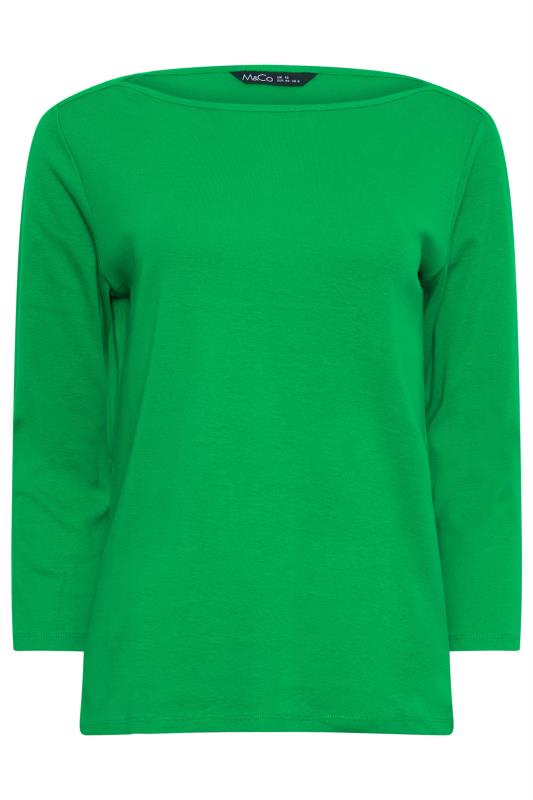 M&Co Green 3/4 Sleeve Essential Top | M&Co 5