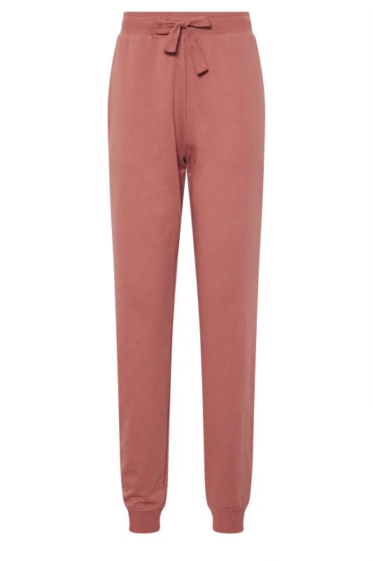 LTS Tall Coral Pink Jersey Drawcord Cuffed Joggers | Long Tall Sally 6
