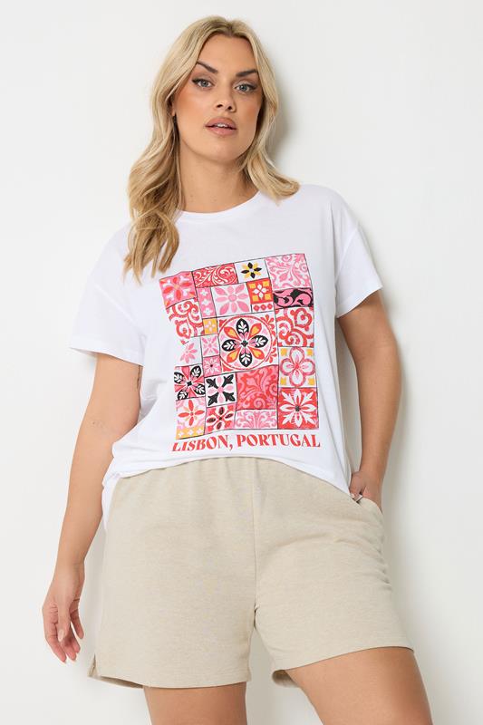 YOURS Plus Size Natural Brown Jogger Shorts | Yours Clothing 1