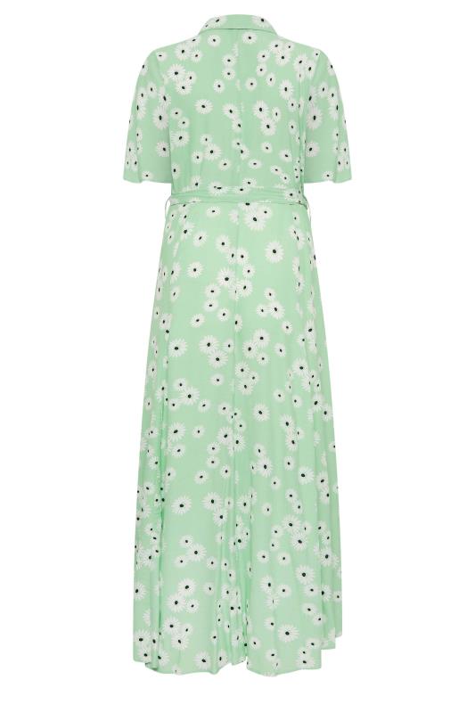 M&Co Mint Green Daisy Print Maxi Shirt Dress | M&Co 7