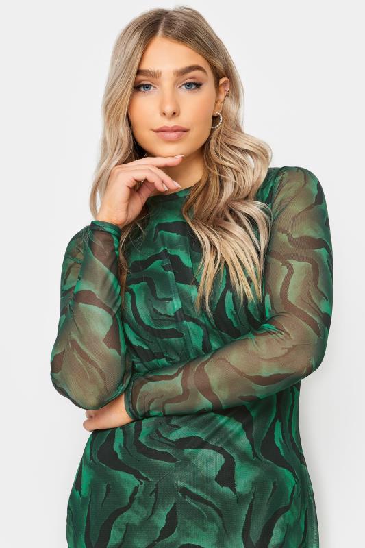 M&Co Green Abstract Print Mesh Maxi Dress | M&Co 5