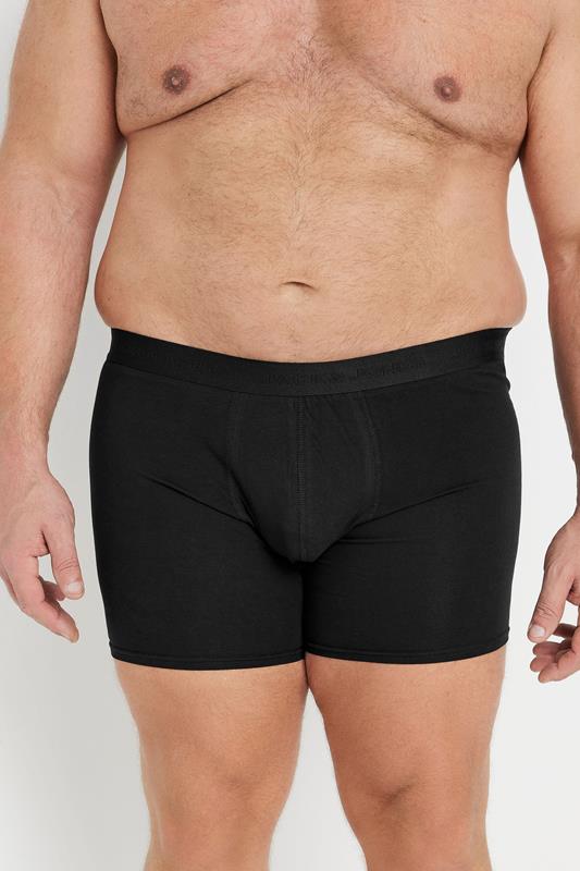 JACK & JONES Big & Tall 5 PACK Tone Black Boxers | BadRhino 2