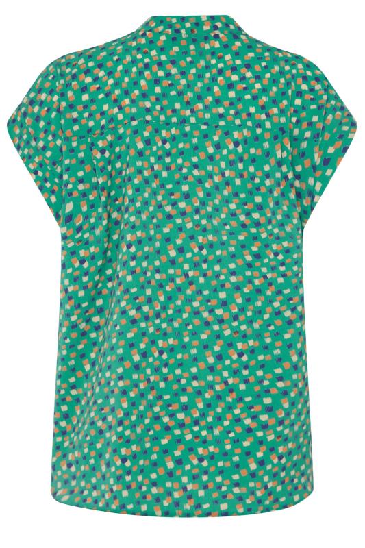 M&Co Green Spot Print V-Neck Shirt | M&Co 7