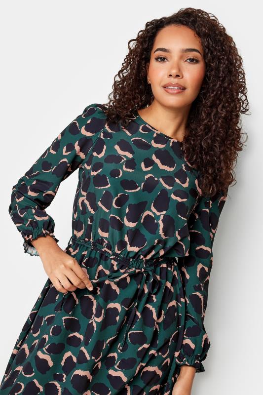 M&Co Green Abstract Print Smock Dress | M&Co 4