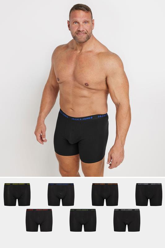 JACK & JONES Big & Tall Black 7 Pack Basic Boxers | M&Co 1