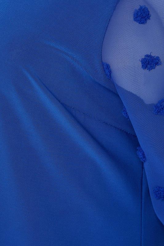 M&Co Blue Dobby Sleeve Blouse | M&Co 5