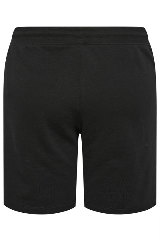JACK & JONES Big & Tall Black Logo Jogger Sweat Shorts | BadRhino 4