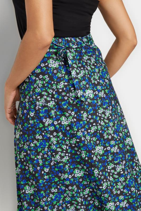 M&Co Black Ditsy Floral Print Tie Waist Skirt | M&Co 4