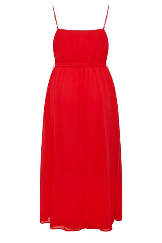 YOURS LONDON Plus Size Red Ruffle Wrap Dress | Yours Clothing 7