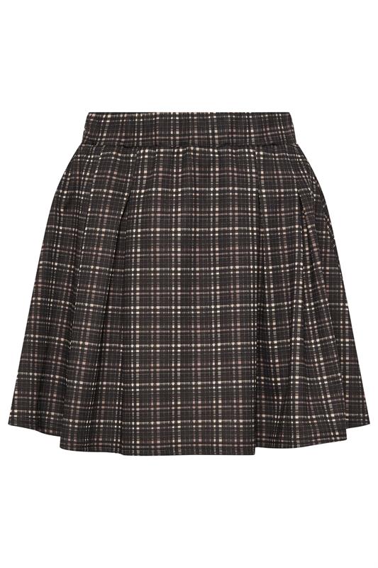 PixieGirl Petite Women's Chocolate Brown Check Mini Skirt | PixieGirl 5