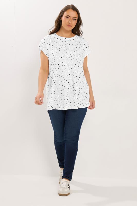 YOURS 3 PACK Plus Size Pink & White Grown-On Sleeves T-Shirts | Yours Clothing 6