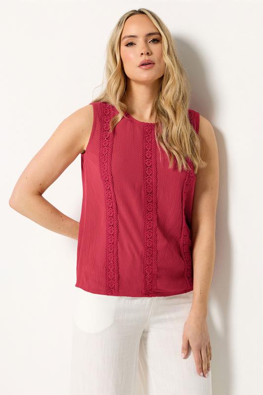 LTS Tall Women's Wine Red Detailing Top | Long Tall Sally 1