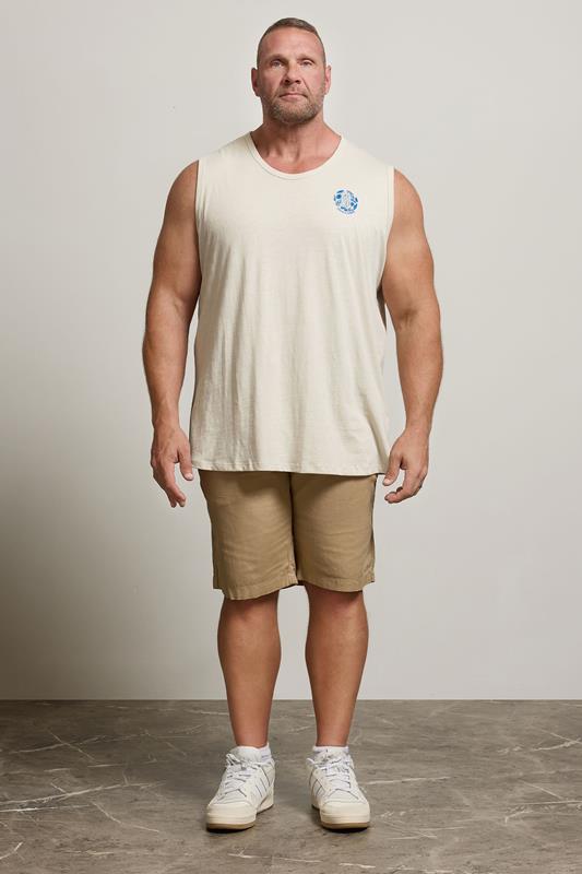 JACK & JONES Big & Tall 2 PACK Moonbeam White & Black Vests | BadRhino 1