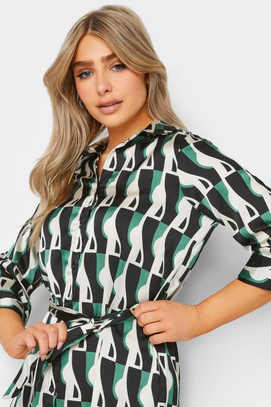 M&Co Black Geometric Print Tie Tunic Shirt Dress | M&Co 4