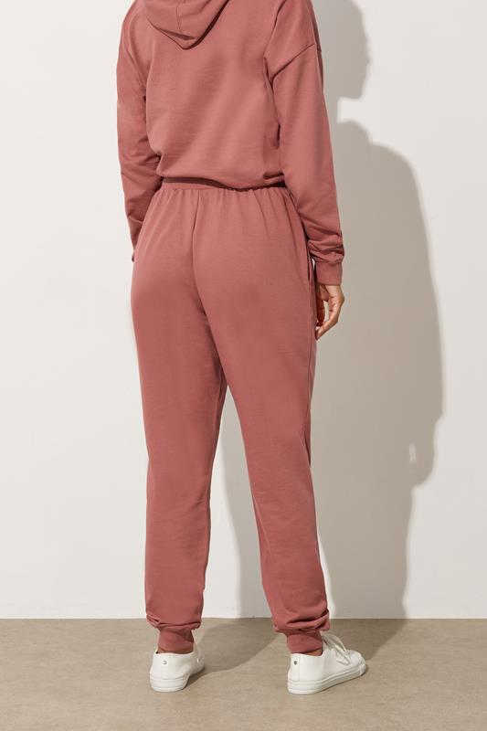 LTS Tall Coral Pink Jersey Drawcord Cuffed Joggers | Long Tall Sally 2