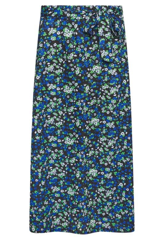 M&Co Black Ditsy Floral Print Tie Waist Skirt | M&Co 5