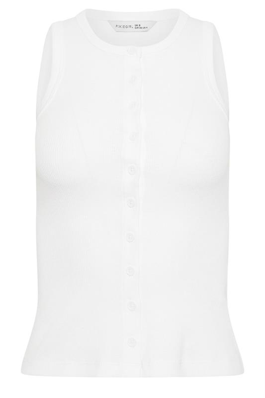 PixieGirl Petite 2 PACK Women's White & Black Ribbed Cotton Vest Top | PixieGirl 9