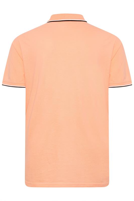 BadRhino Big & Tall 3 Pack Blue & Orange Tipped Polo Shirts | BadRhino 9