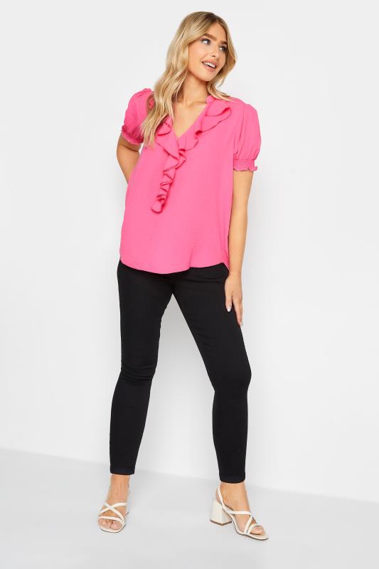 M&Co Pink Frill Front Blouse | M&Co 2