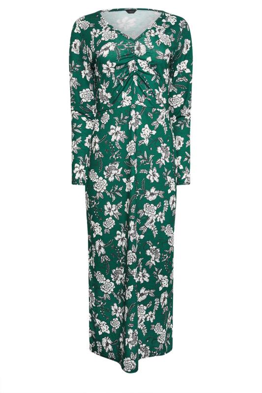 M&Co Green Floral V-Neck Midi Dress | M&Co  6