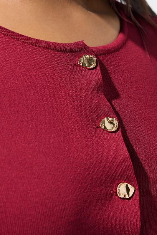 LIMITED COLLECTION Plus Size Red Long Sleeve Knitted Top | Yours Clothing 4