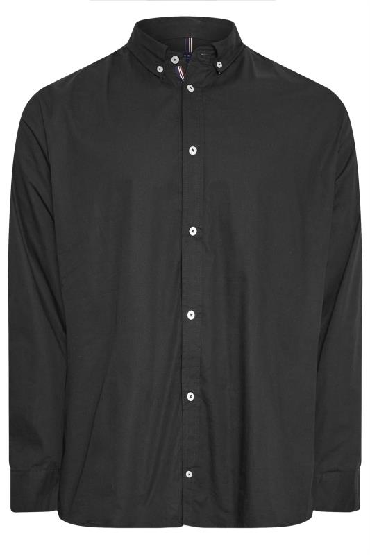 BadRhino Big & Tall 2 PACK Black Poplin Long Sleeve Shirts | BadRhino 2