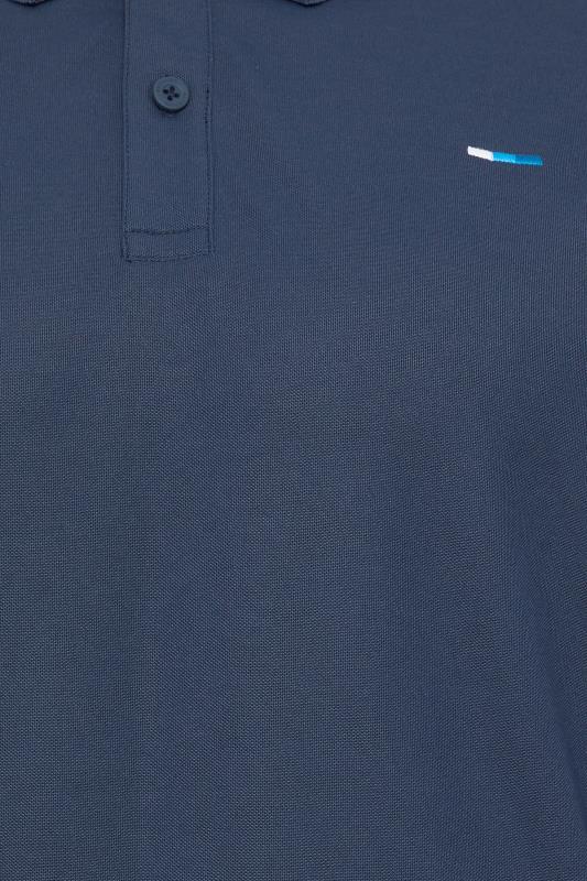 BadRhino Big & Tall Navy Blue Pique Golf Polo Shirt | BadRhino 5