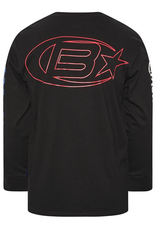 BadRhino Big & Tall Black Long Sleeve Racing Graphic T-shirt | BadRhino 7