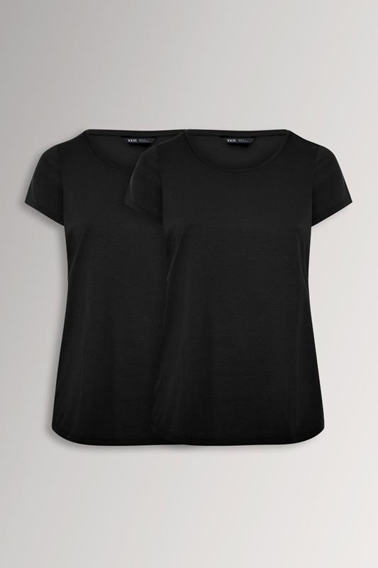 YOURSET 2 PACK Curve Black Core T-Shirts
