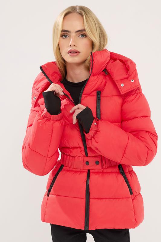 PixieGirl Petite Coral Red Padded Ski Coat