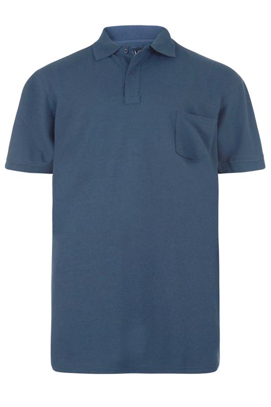 KAM Big & Tall Navy Blue Polo Shirt | BadRhino 1