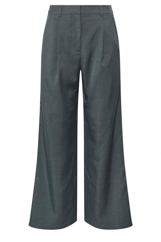 PixieGirl Petite Women's Grey & Green Striped Formal Trousers | PixieGirl 5