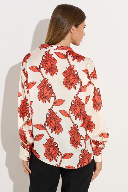 STAR Orange Floral Notch Neck Blouse | StarByJM 5