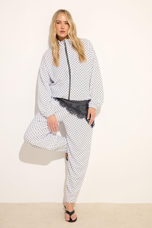 LTS Tall Women's White Polka Dot Barrel Leg Trousers | Long Tall Sally 1