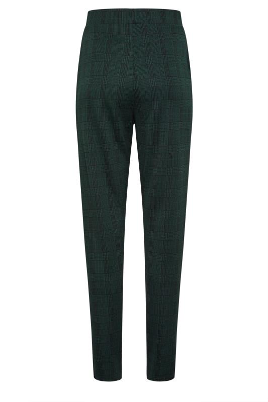 Check-print tailored trousers