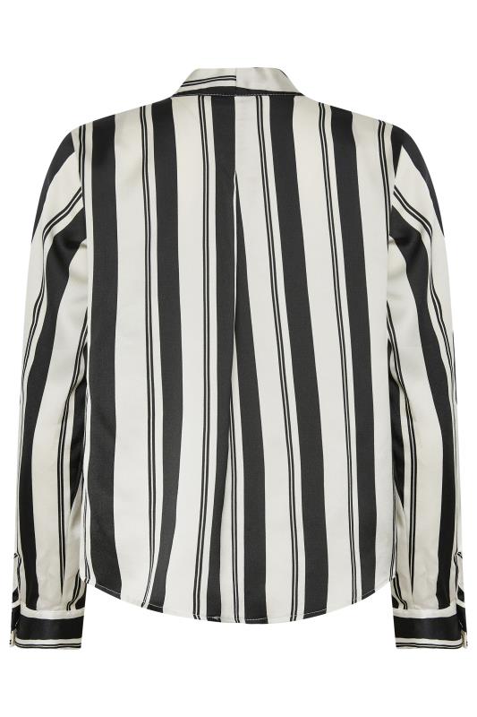 M&Co Black Stripe Print Wrap Front Blouse | M&Co 7