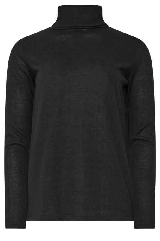 LTS Tall Women's Black Soft Touch Roll Neck Top | Long Tall Sally  5