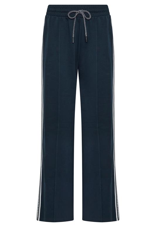 LTS Tall Women's Navy Blue Side Tape Wide Leg Joggers | Long Tall Sally 6