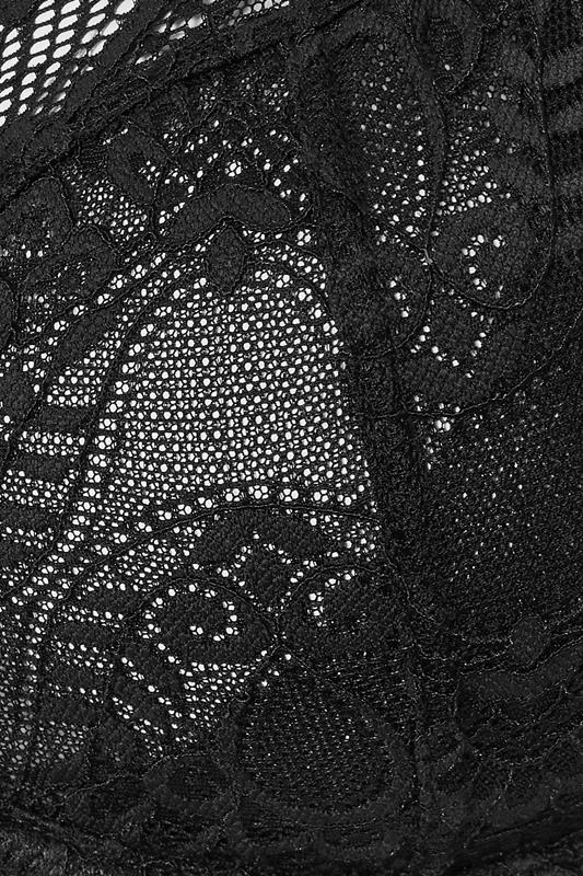 YOURS 2 PACK Plus Size Black & White Swirl Lace Bras | Yours Clothing 8