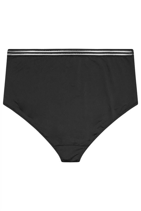 YOURS Plus Size Black Dobby Lace Full Brief | Yours Clothing 6