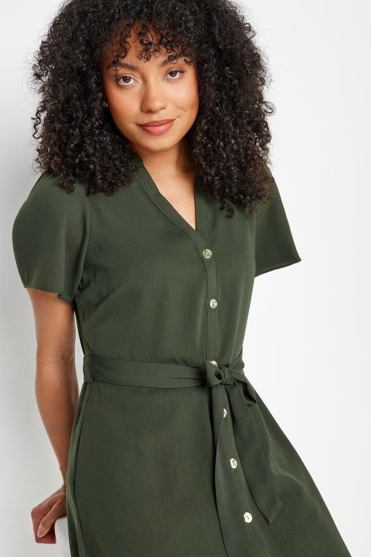 M&Co Khaki Green Button Through Midi Dress | M&Co 4