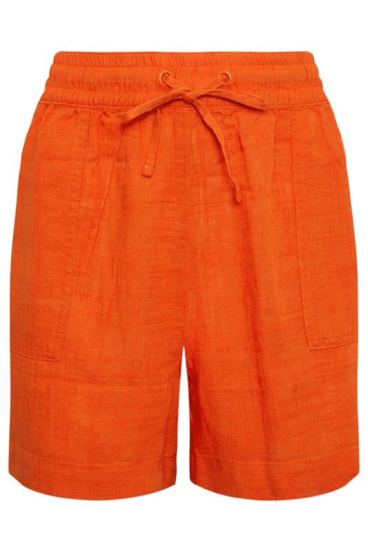 M&Co Orange Linen Drawstring Shorts | M&Co 6