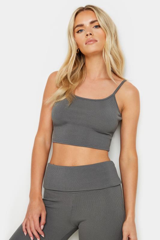 PixieGirl Petite Women's 2 PACK Grey Ribbed Bralette Top | PixieGirl 6